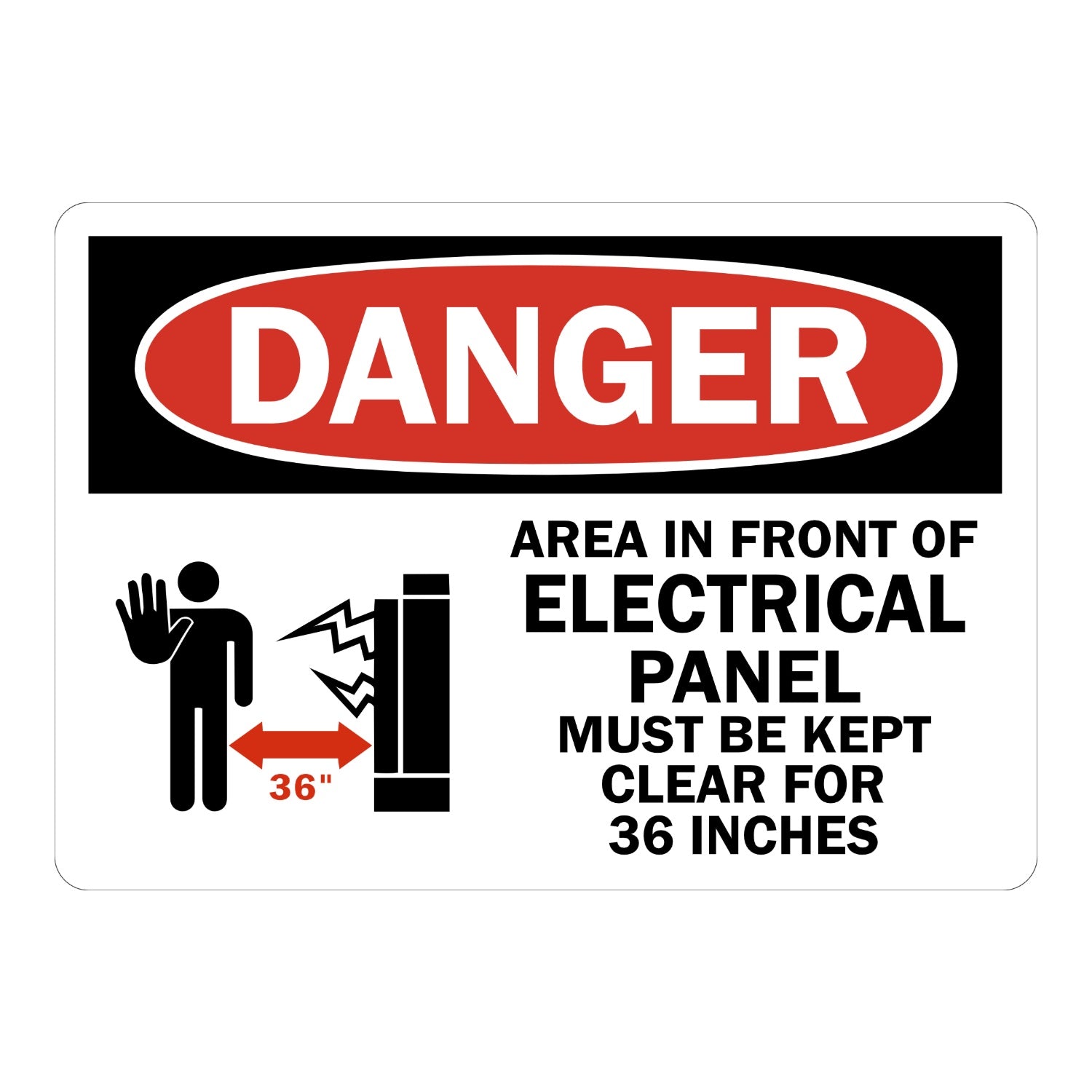 OSHA Danger: Area in Front of Electrical Panel Must Be Kept Clear for 36 Inches (With Graphic)