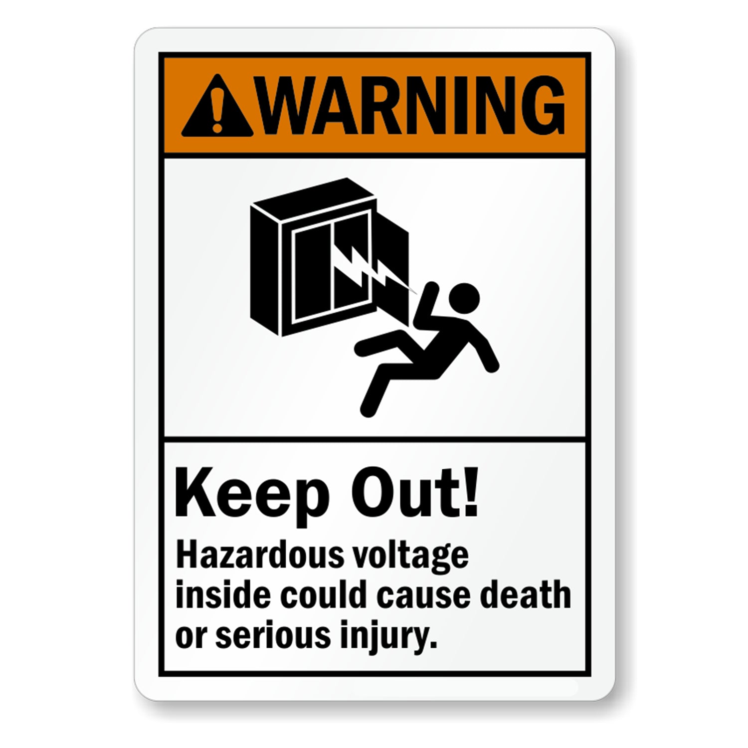 ANSI Warning: Keep Out! Hazardous Voltage Inside, Could Cause Death or Serious Injury