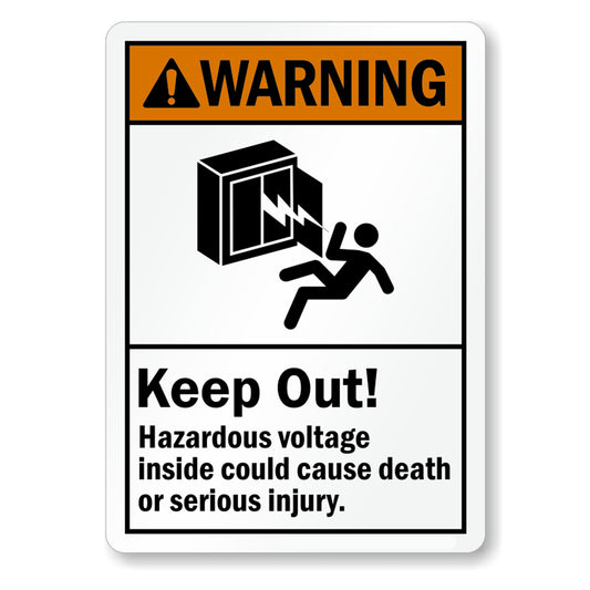 ANSI Warning: Keep Out! Hazardous Voltage Inside, Could Cause Death or Serious Injury