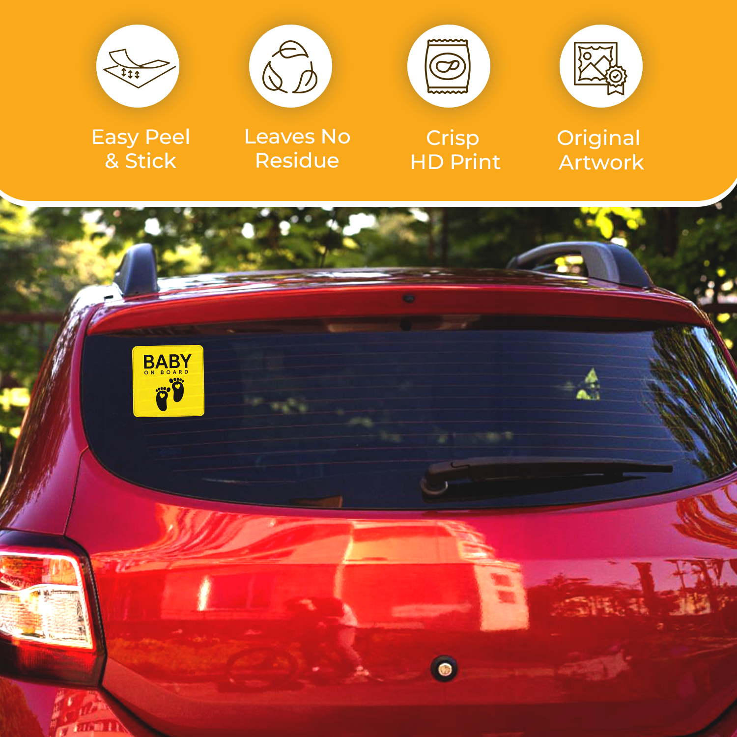 Baby On Board Sticker – Baby Footprint Design
