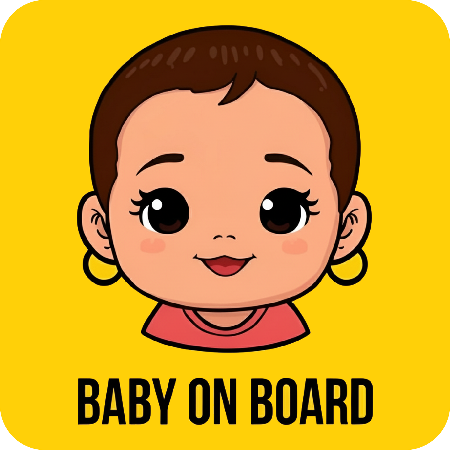 Baby On Board Sticker – Bold Cartoon Design