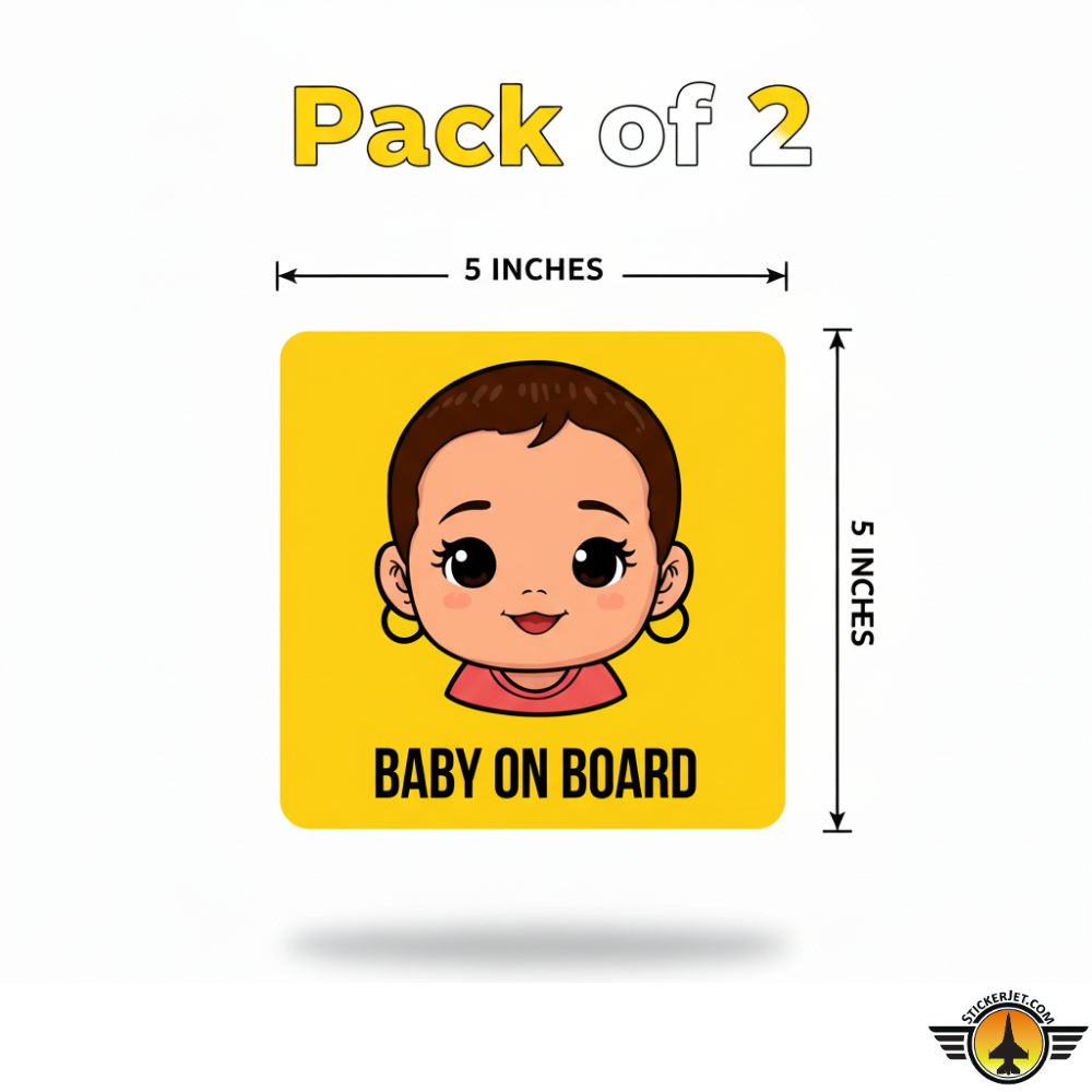 Baby On Board Sticker – Bold Cartoon Design