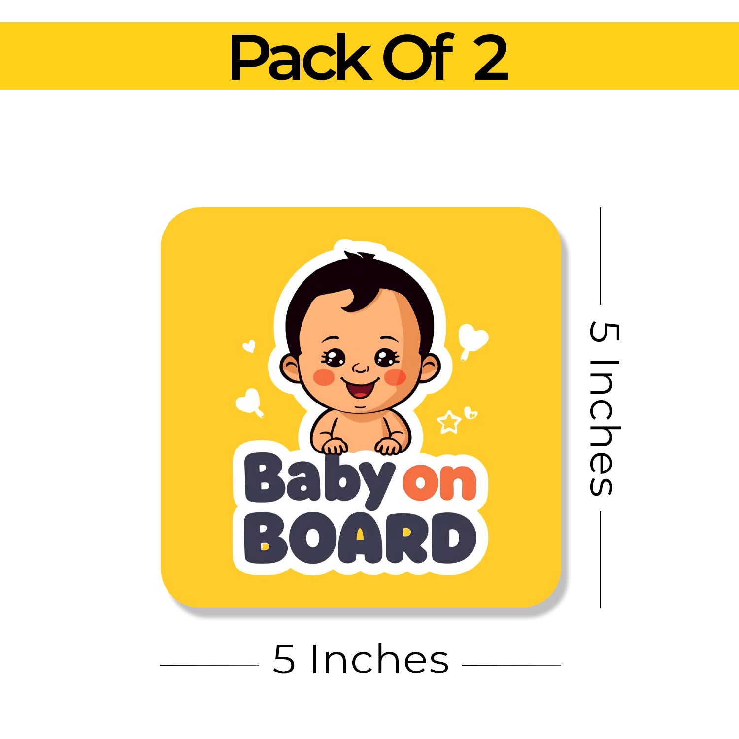 Baby On Board Sticker – Cartoon Baby Design