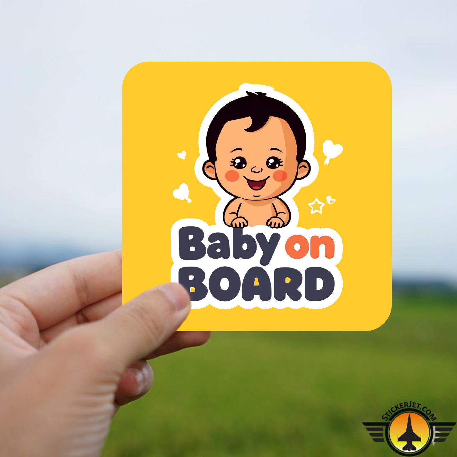 Baby On Board Sticker – Cartoon Baby Design