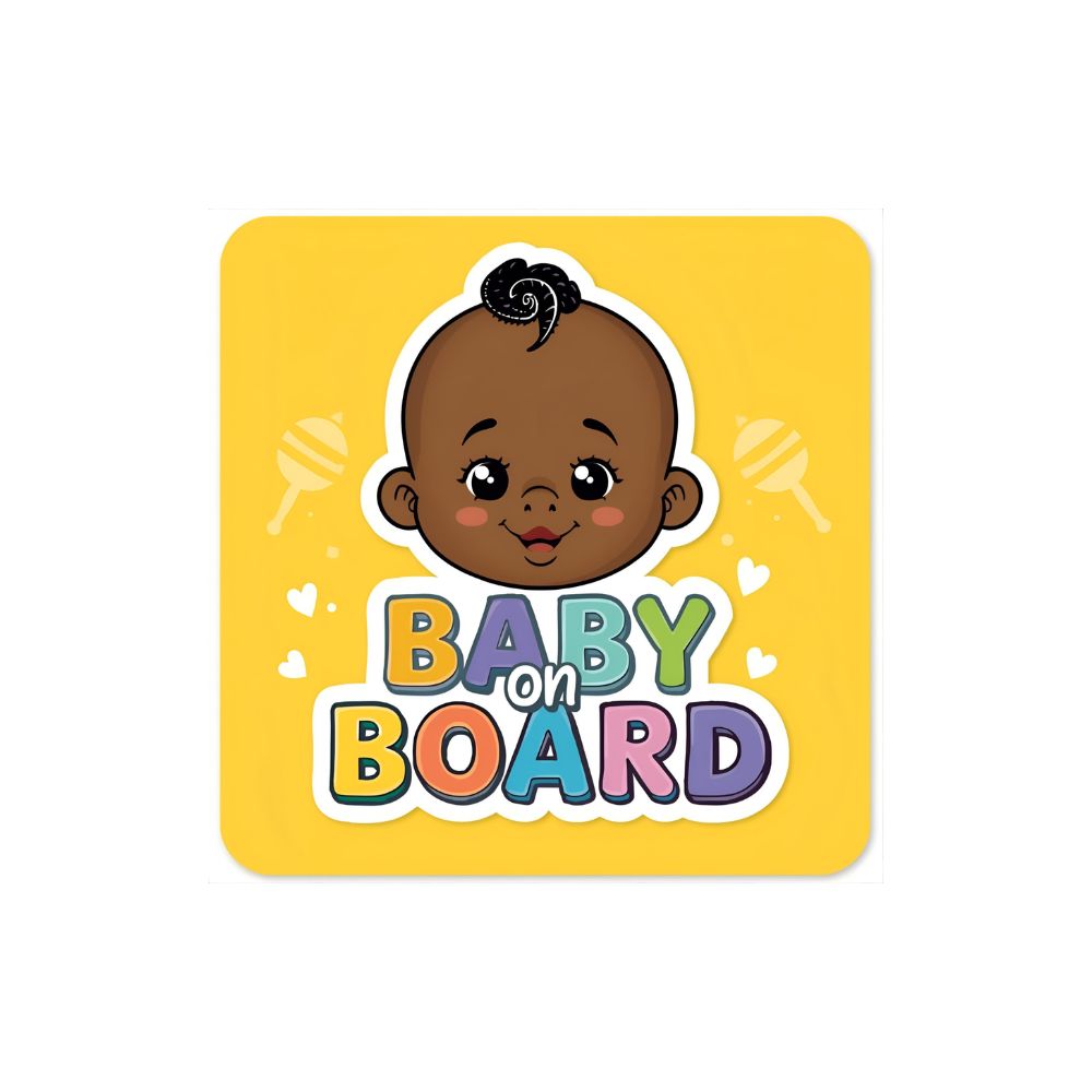 Baby On Board Sticker – Playful Rainbow Text Design