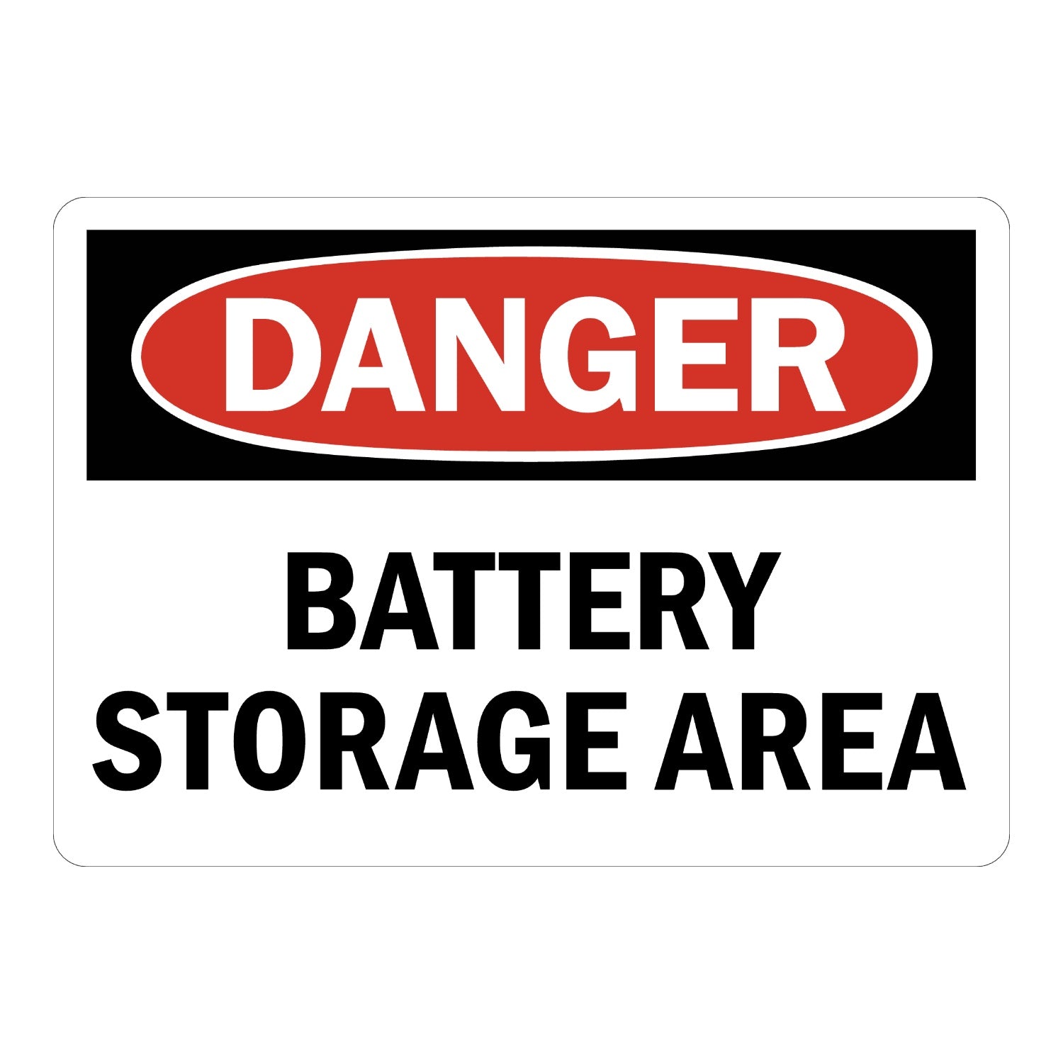 OSHA Danger: Battery Storage Area