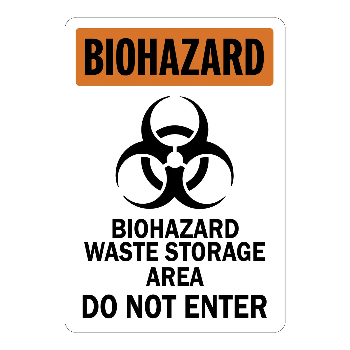 Warning: Biohazard Waste Storage Area - Do Not Enter (With Graphic)