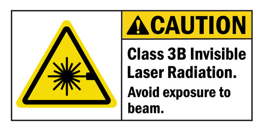 ANSI Caution Class 3B Invisible Laser Radiation Avoid Exposure To Beam Sign Stickers