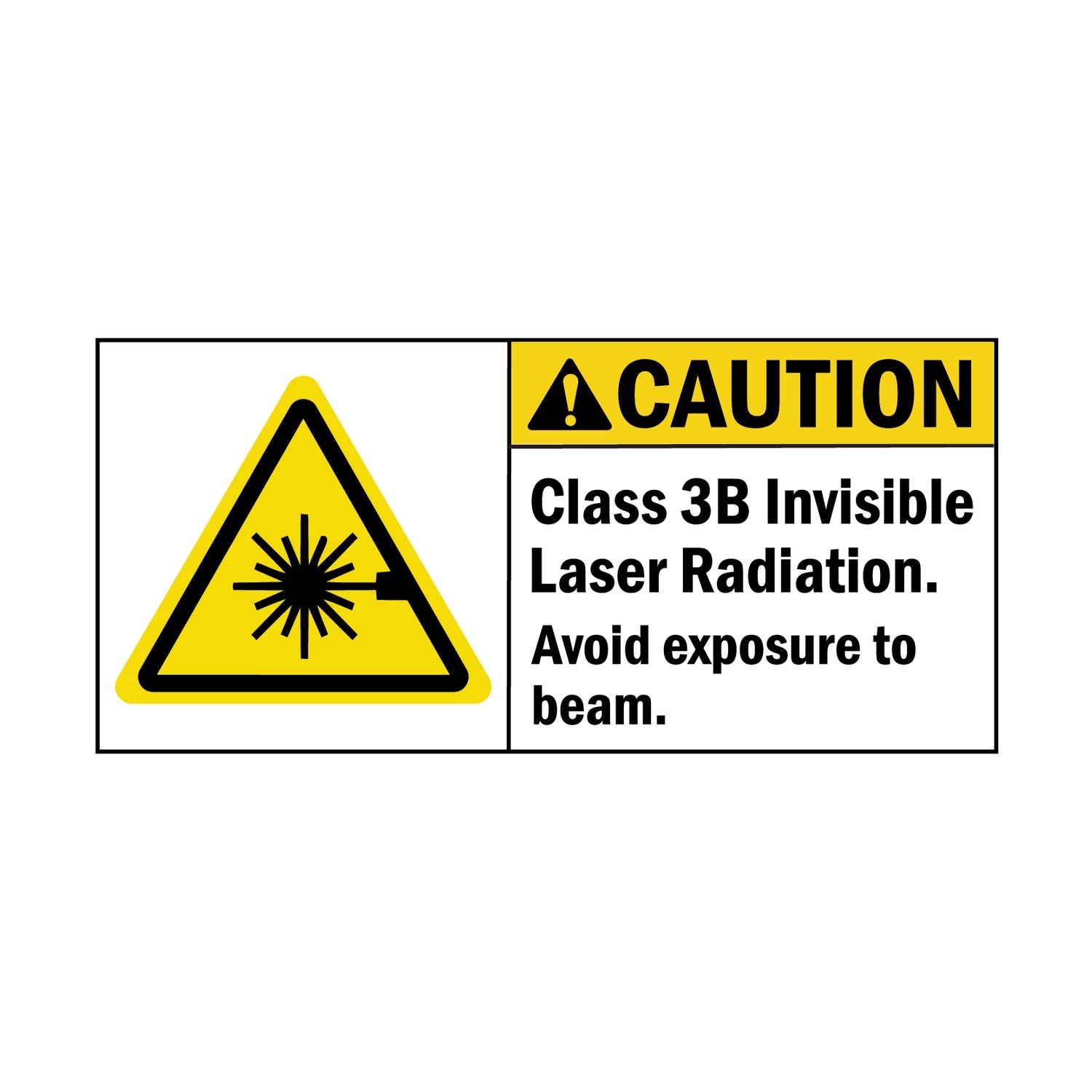 ANSI Caution Class 3B Invisible Laser Radiation Avoid Exposure To Beam Sign Stickers