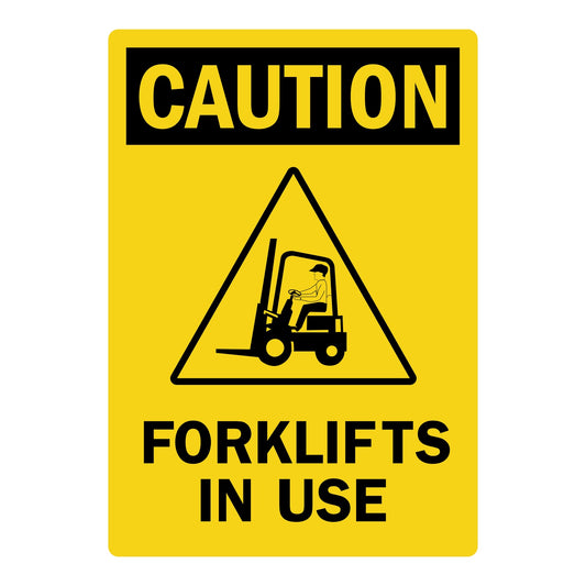 Caution Forklift Sign Forklifts In Use Sign Stickers with Graphic