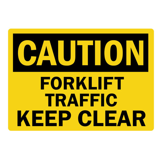 Caution Forklift Traffic Keep Clear Sign Stickers