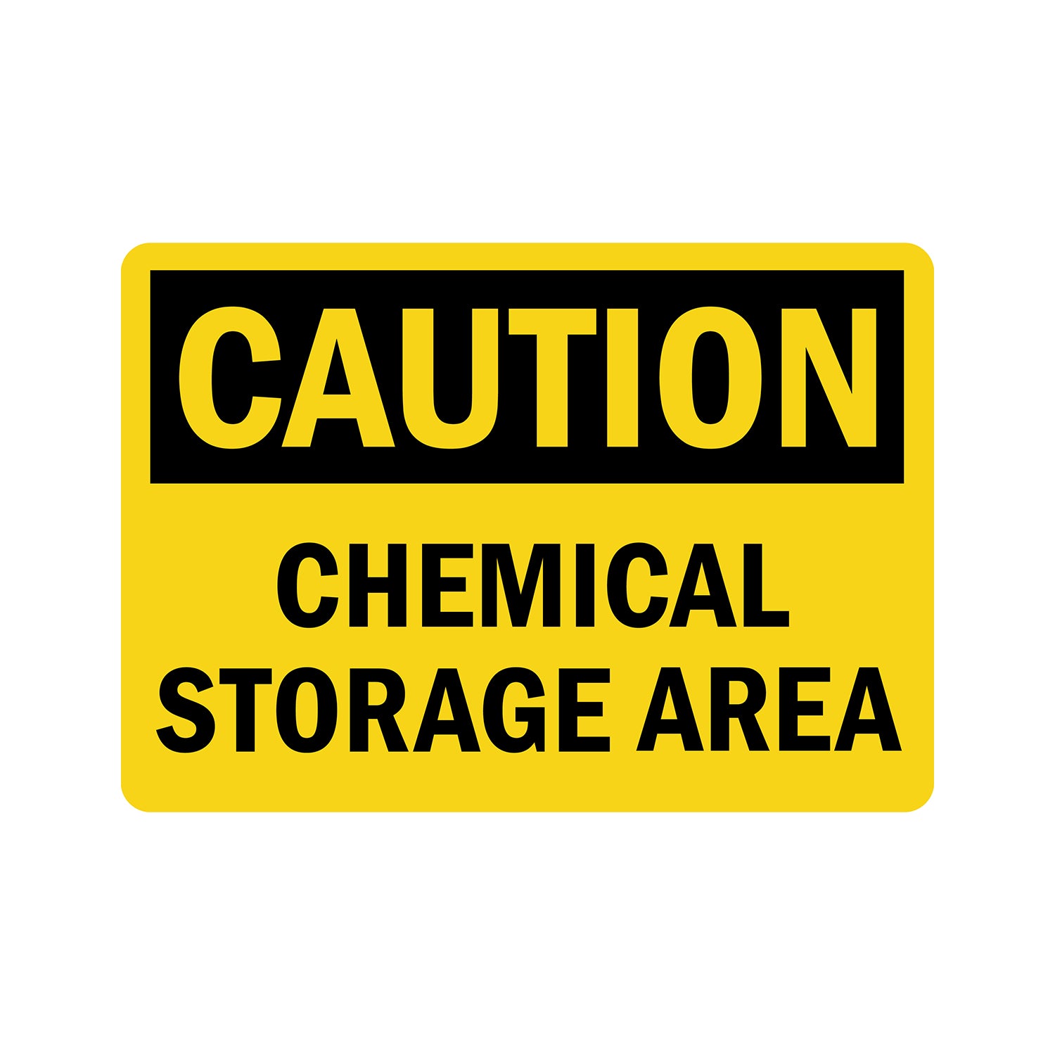 OSHA Caution: Chemical Storage Area
