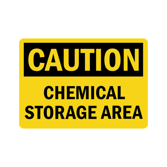 OSHA Caution: Chemical Storage Area