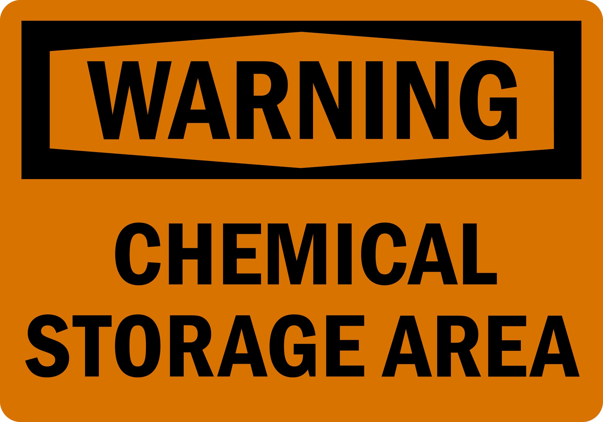 OSHA Warning: Chemical Storage Area