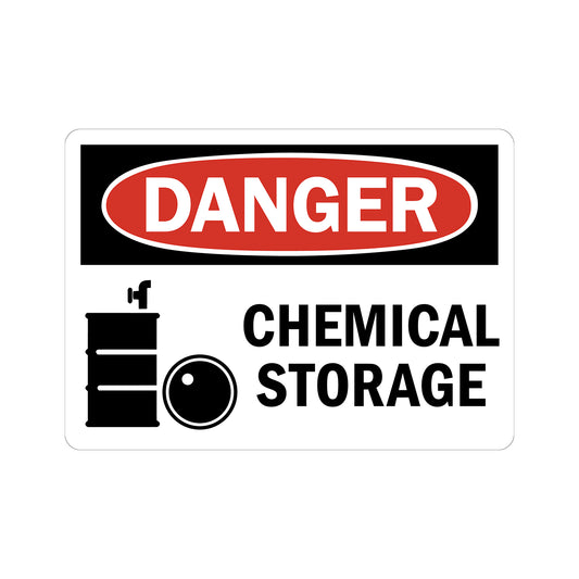 OSHA Danger Sign: Chemical Storage (With Drum Graphic)
