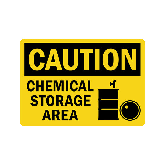 OSHA Caution: Chemical Storage Area