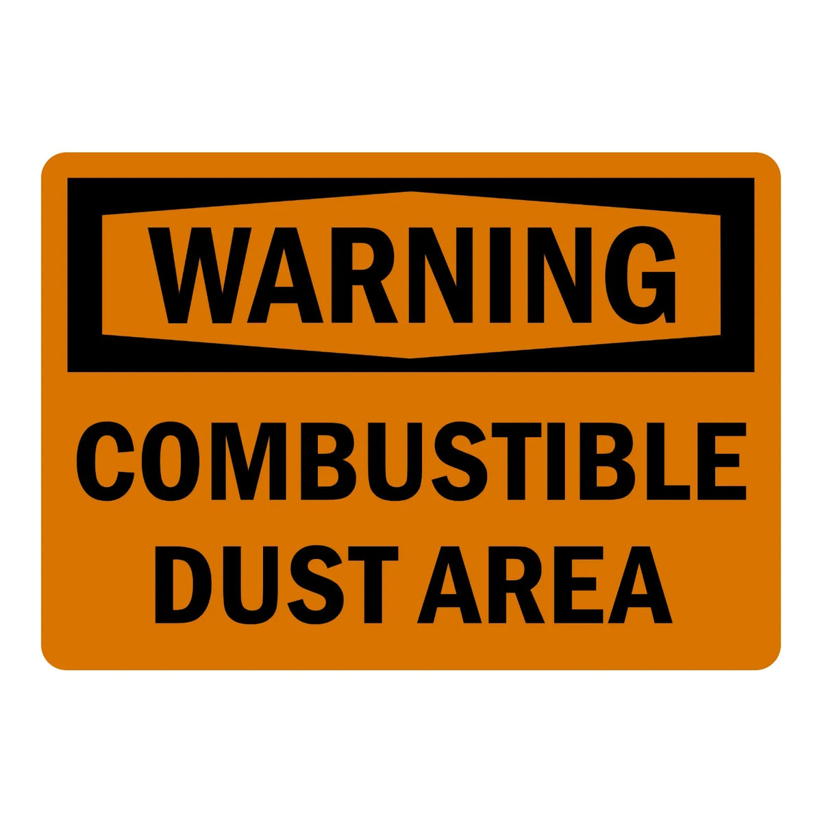 OSHA Warning: Combustible Dust Area