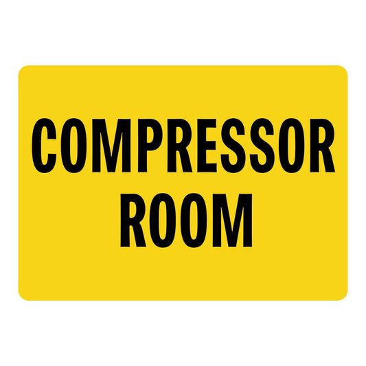 Door Gate Sign: Compressor Room