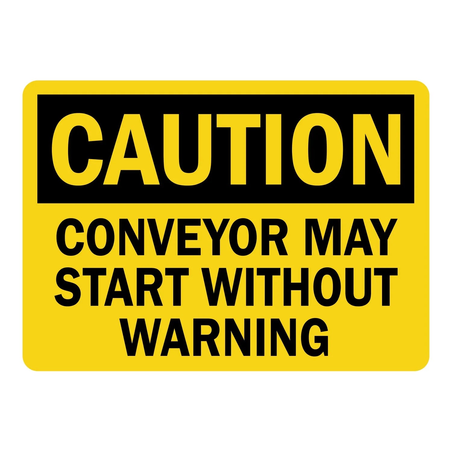 OSHA Caution: Conveyor May Start Without Warning