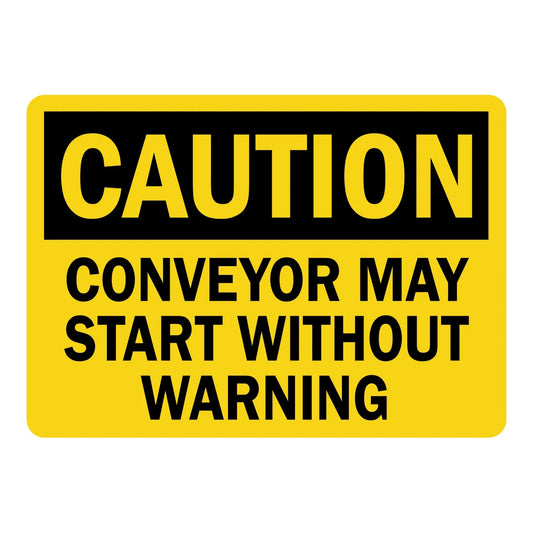 OSHA Caution: Conveyor May Start Without Warning