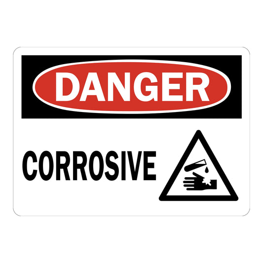 OSHA Danger: Corrosive (With Graphic)