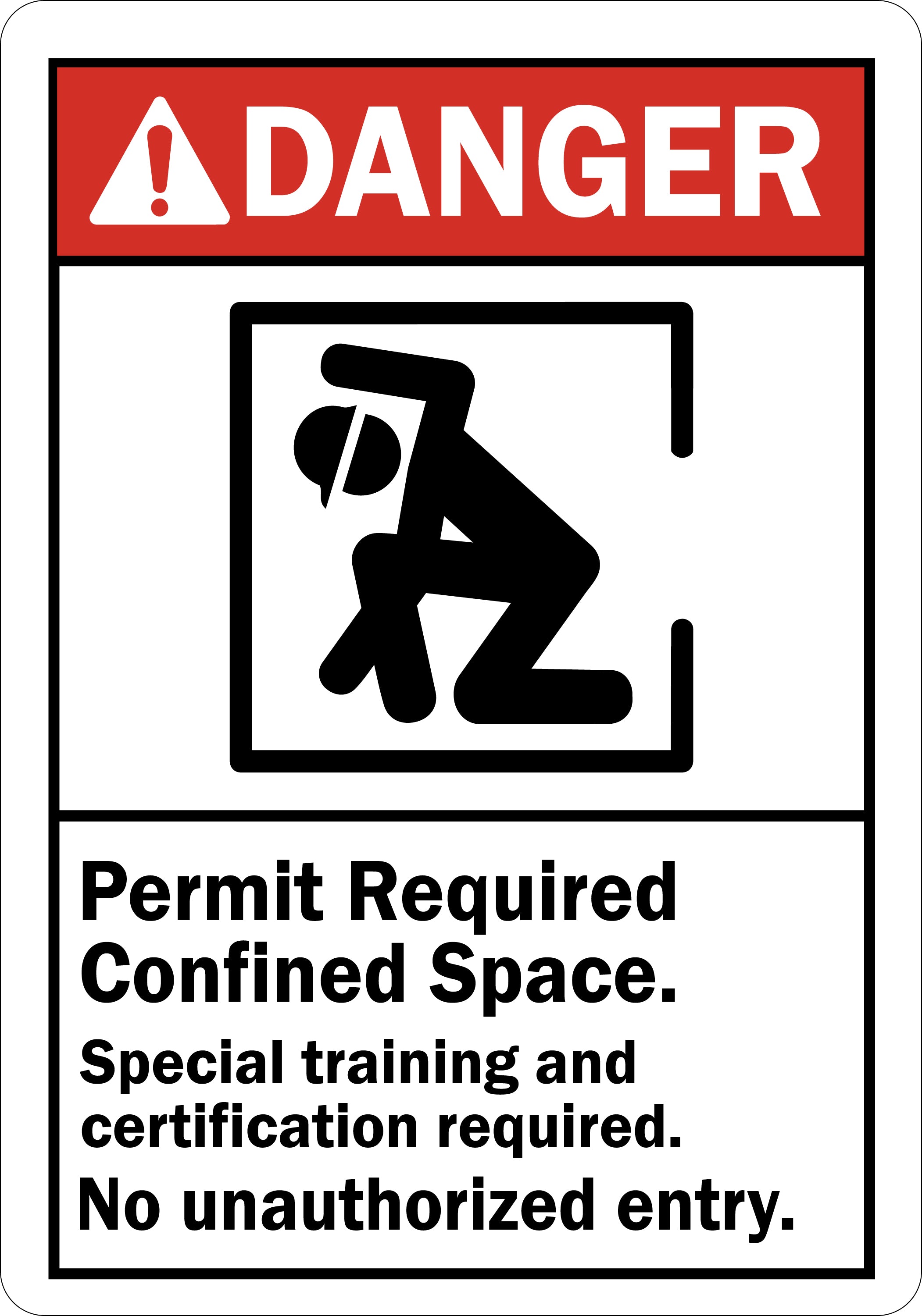 ANSI Danger Permit Required Confined Space Training And Certification ...