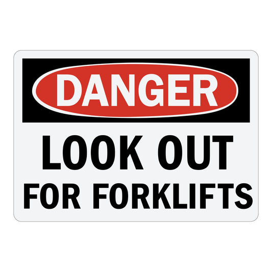 Danger Look Out For Forklifts Sign Stickers