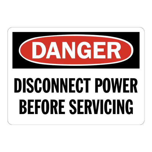 OSHA Danger: Disconnect Power Before Servicing