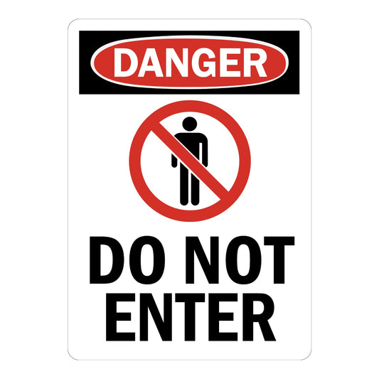OSHA Danger: Do Not Enter (With Prohibition Symbol)