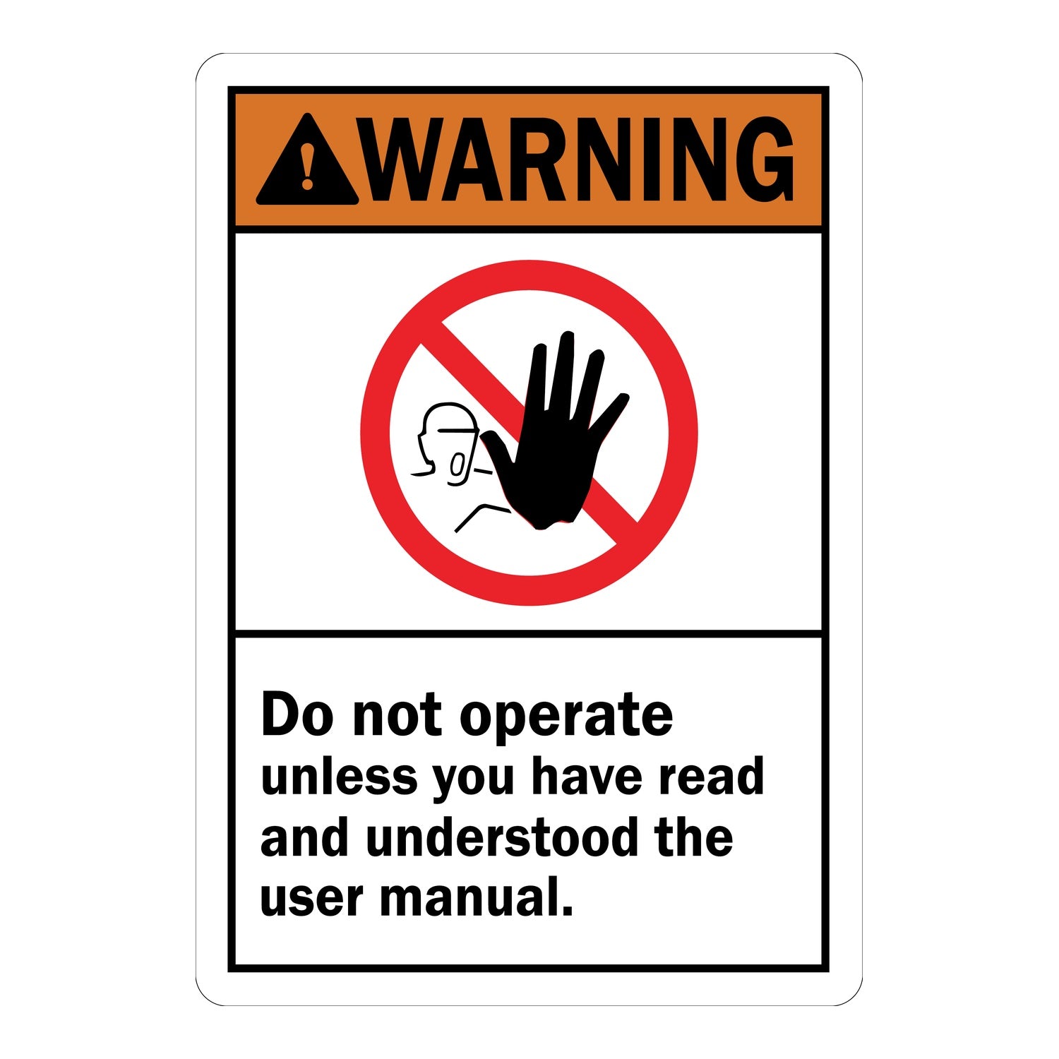 ANSI Warning: Do Not Operate Unless You Have Read And Understood The User Manual
