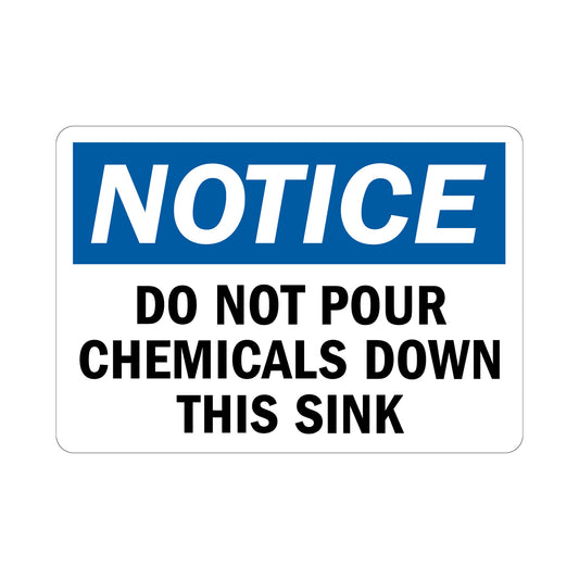 OSHA Notice: Do Not Pour Chemicals Down This Sink
