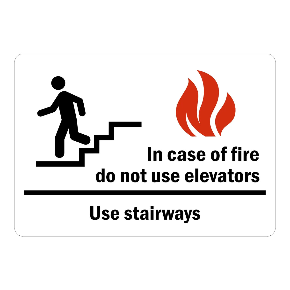 In Case of Fire, Do Not Use Elevators - Use Stairways (With Graphic)