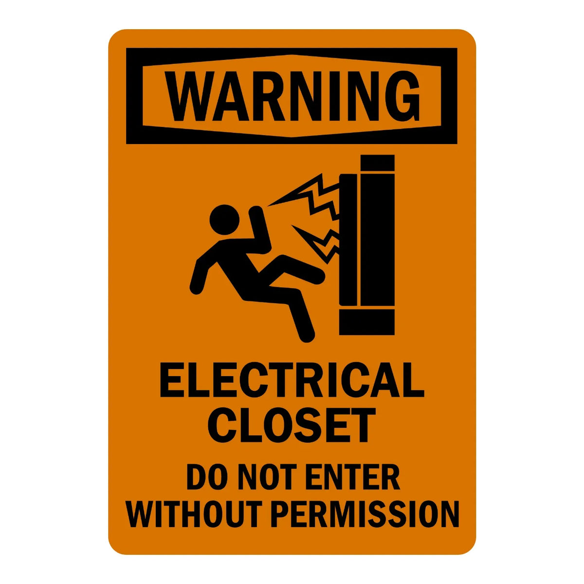 OSHA Warning: Electrical Closet - Do Not Enter Without Permission
