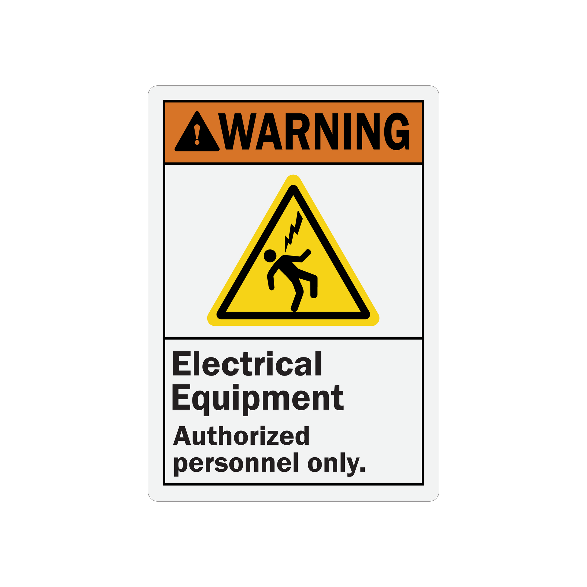 ANSI Warning: Electrical Equipment - Authorized Personnel Only