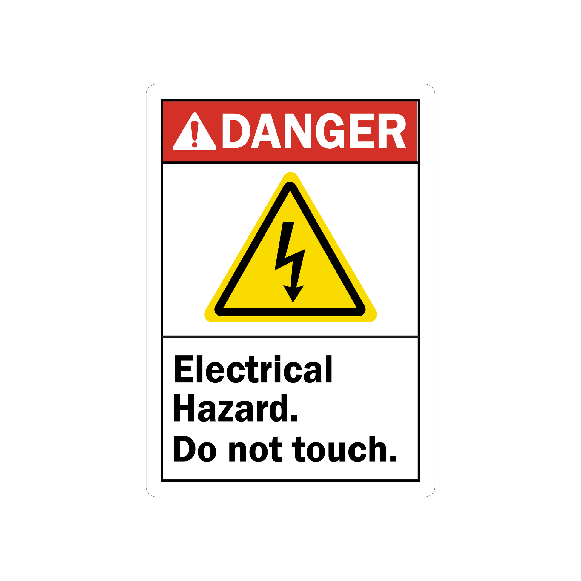 ANSI Danger: Electrical Hazard. Do Not Touch (With Graphic)
