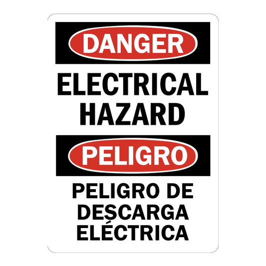 Bilingual OSHA Danger: Electrical Hazard