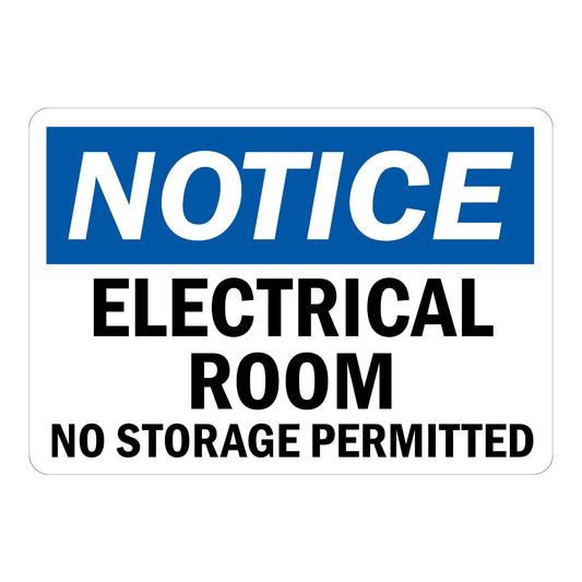 OSHA Notice: Electrical Room No Storage Permitted