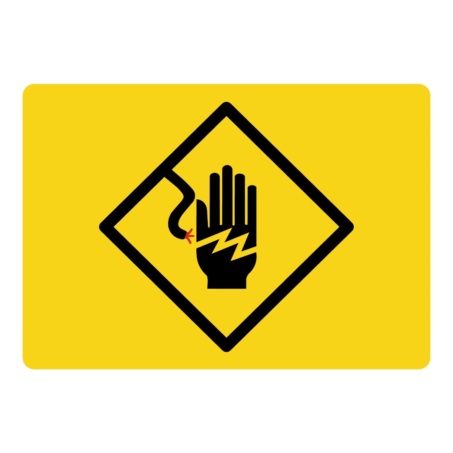 Warning: Electrical Hand Shock Symbol