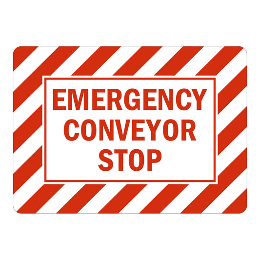Warning: Conveyor Warning: Emergency Conveyor Stop
