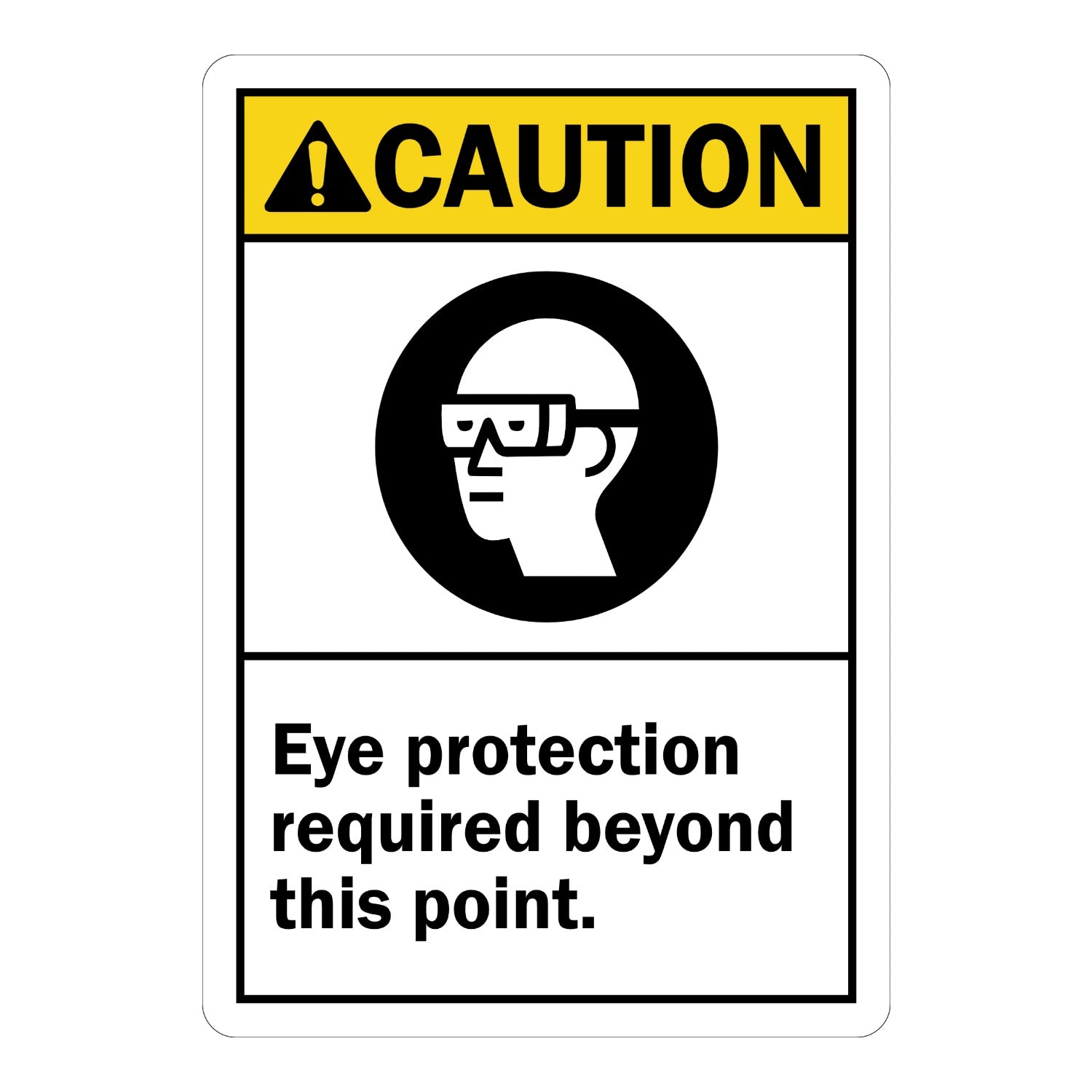 ANSI Caution: Eye Protection Required Beyond This Point (With Graphic)