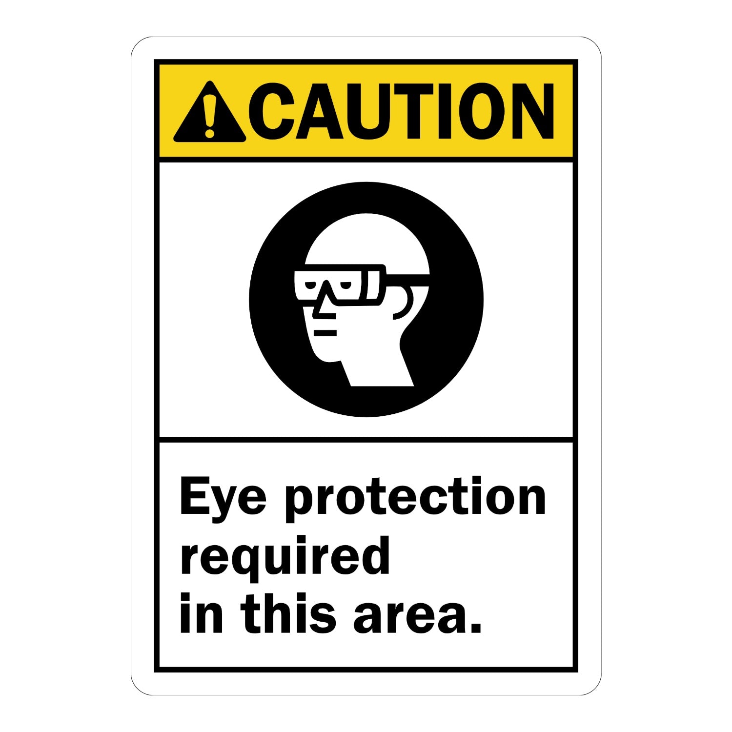 ANSI Caution: Eye Protection Required in This Area