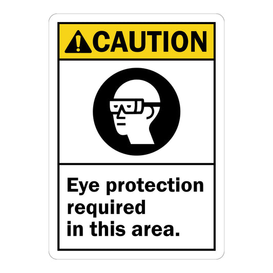 ANSI Caution: Eye Protection Required in This Area