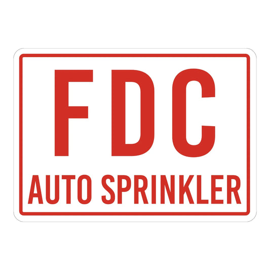 Warning: FDC  Auto Sprinkler (White)