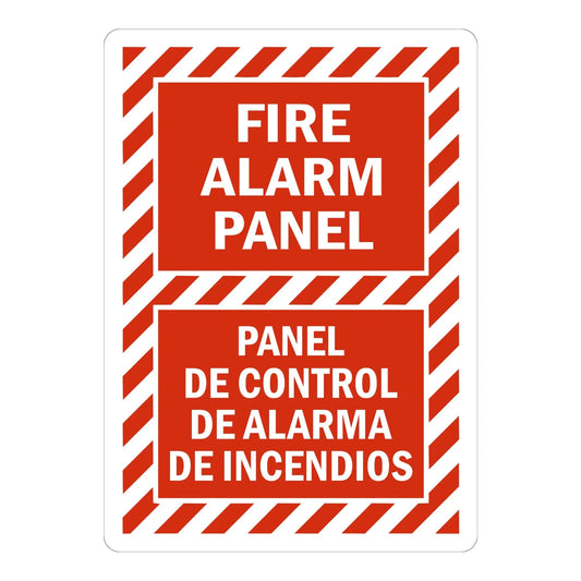 Bilingual FACP Sign: Fire Alarm Panel / Panel de Control de Alarma de Incendios