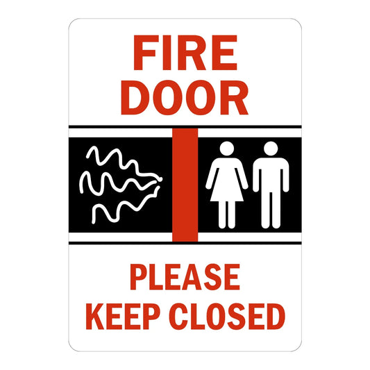 Fire Door Please Keep Closed (With Graphic)