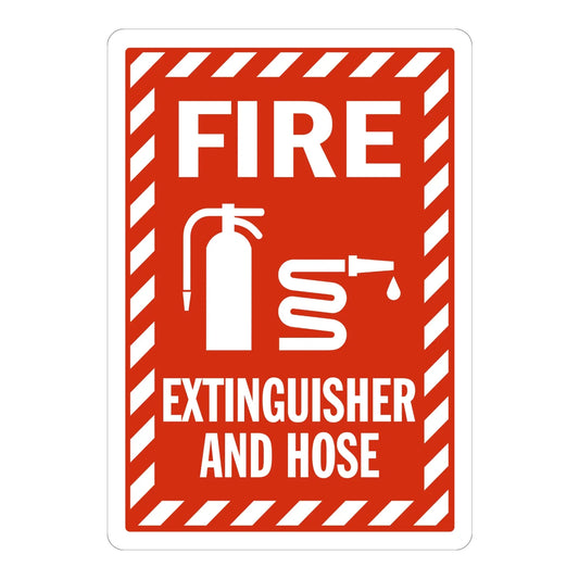 Warning: Fire Extinguisher and Hose