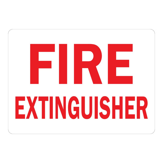 Fire Extinguisher (Red Text on White)