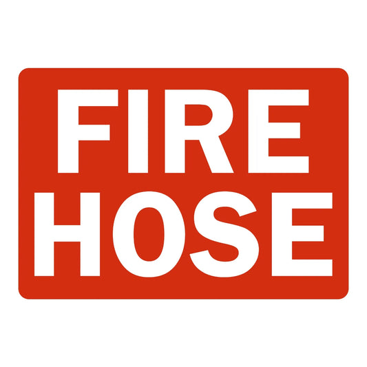 Warning: Fire Hose (White Text)