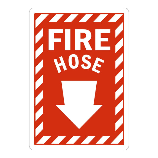 Warning: Fire Hose (With Downward Arrow)