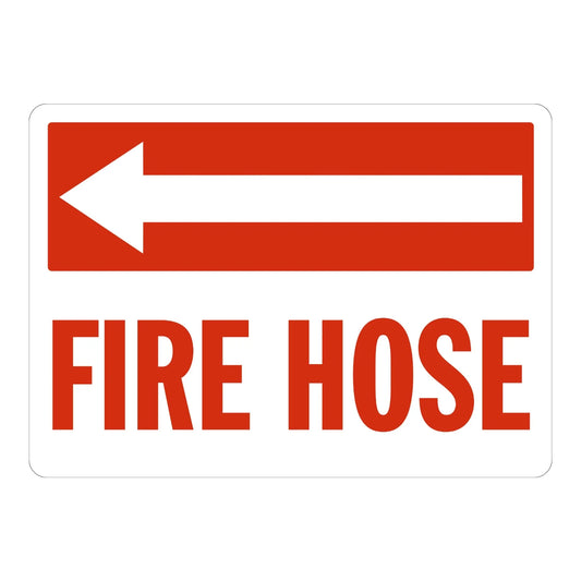 Warning: Fire Hose (With Left Arrow)